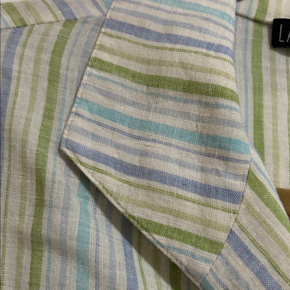 Lafayette 148 New York Multicolor Striped Shirt - Picture 7 of 14